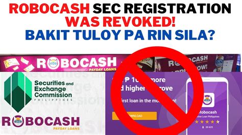 robocash sec registration|List of Revoked and Suspended Lending Companies .